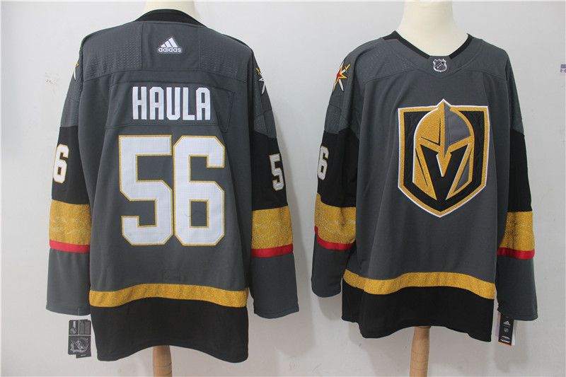 Men Vegas Golden Knights #56 Haula Fanatics Branded Breakaway Home Black Adidas NHL Jersey
